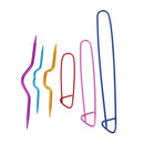 6 Pieces Aluminum Crochet Knitting Hooks Needles/Pins Stitch Holder Yarn Craft
