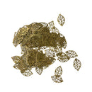 100 Pieces Tree Leaf Filigree Hollow Cut Charm Pendant DIY Jewelry Findings