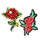 2 Pieces DIY Embroidered Flower Patches For Cloth Sewing Appliques Embellishment