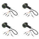 4x Universal Motorcycle LED Amber Rear Turn Signal Brake Light Indicator