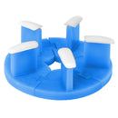 5Pcs Round Removble Plastic Nail Tips Stand Set Salon Nail Art Display Holder Set - Blue