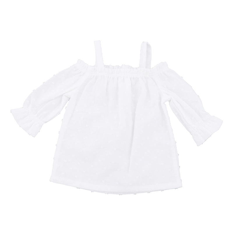 1/3 BJD Smart Doll Clothes for Dollfie DOD SD DD Bare Shoulder Top Shorts Casual Outfit White