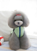 Pet Dog Comfortable Warm Autumn Winter Jacket Warm Coat Puppy Clothing Supplies Apparel Zippered Coat Jacket Green S