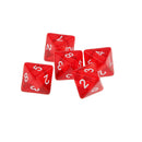 5 x Multi Sided Dice Set D8 Dungeons & Dragons TRPG Games Roleplay Toy Red