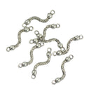 100x S Shaped Connectors Beads Charms Jewelry DIY Making Findings-Silver