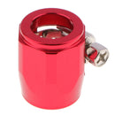 Aluminum Auto Car AN6 Hose End Finisher Fuel Oil Water Line Clip Clamp Red