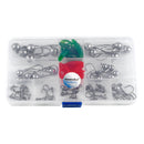 45pcs Lead Head Fishing Hooks Set Jig Fishhook Fising Accessories with Box for Soft Lures Earthworm Lobster