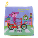 Baby Soft Cloth Nontoxic Fabric Books Rattle Early Educational Development Toys Learn Vehicles for Toddlers Infants Children Intellectual Kindergarten Preschool Learning Activity for Boys Girls