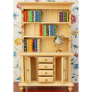 Retro 1/12 Wood Bookshelf Cupboard Dollhouse Living Room Kitchen Miniature Display Decor Accessories