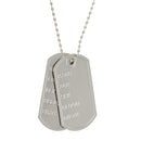 Unisex Metal ID Dog Tags on Chain Army Style Solider Fancy Dress Silver