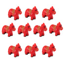 10pcs Miniature Dollhouse Fairy Garden Resin Landscape DIY Steed Horse -Red