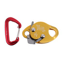 Outdoor Mountaineering Rescue Rock Climbing Rope Grab Protecta Tool Fits 0.43"-0.5" Rope + Red 28KN Wiregate Spring Climbing Snap Carabiner