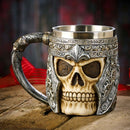 Striking Warrior Tankard Viking Skull Beer Mug Drinkware Vessel 301-400ml