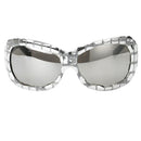 Fashion Retro Shiny Metallic Silver Sequins Glasses Photo Props Party Favor Birthday Holiday Wedding Event Sunglasses Eye Accessory