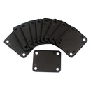 10 Pieces 4 Holes Plastic Neck Plate Gaskets Pads Black for Guitar Bass Accessory 2.63 x 2.16inch