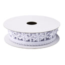 5 Meters 1" 25mm White Winter Christmas Snowflake Decoration Trimming Craft Ribbon DIY Card Making Gift Wrapping Xmas Tree Decoration