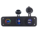 Dual USB Charger Car Cigarette Lighter Socket Adapter+LED Digital Voltmeter