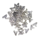 50 Pieces Antique Silver Alphabet Letters Sweet Charms Pendants Dangle Beads for Jewelry Making fit Necklace Bracelet Choker DIY Hanging Craft