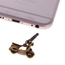 Vintage Phone Stopper Cap Compatible with 3.5mm Headphone Motorcycle Shape