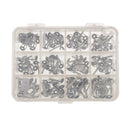 120Pcs Fishing Rod Guide Guides Tip Steel DIY Casting Eye Rings Repair Kit