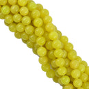 10mm Round Gemstone Loose Beads For Necklace Bracelet Making DIY Lemon Yellow