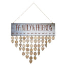 Family and Friends Calendar Planner Board Wooden Sign Reminder Hanging Plaque