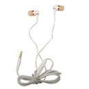 3.5mm In-Ear Stereo Wired Earphones Earbuds Headphones for Cellphone MP3/MP4 Gold
