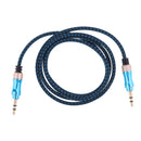 3.5mm Male To Male Aux Audio Stereo Cable For All 3.5mm-Enabled Devices Blue