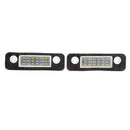2 Pieces 3528-SMD 18LED License Number Plate Lights for Ford 2003-up Fiesta 2006-up Fusion 1996-2000 Mondeo MK