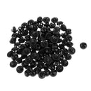 Black Plastic Mushroom Shank Shape Doll Eyes Decoration Buttons 10mm
