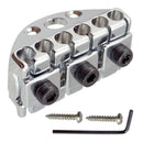42mm Electric Guitar Bridge String Locking Lock Nut Suspension Type Headless with Screw Wrench Kit Instrument Replacement Silver