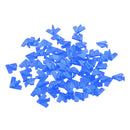 Set of 60 Pieces Plastic Board Game Counters with Plane Shape Numeracy Teaching Educational Material DIY Kids Toy Gift Blue