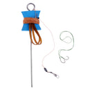 Turtle Fishing Hook Braided Line Hair Rigs Double Hook with Ground Support, Fishing Connector Accessories