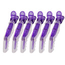 Women Girls Fashionable Hair Styling Tools Hairpin Single Prong Plastic Alligator Hair Clips Women Hairpins Barrette Pack of 6PCS Purple