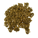 Pack of 50 Vintage Antique Gold Filigree Heart Tibetan Pendants DIY Jewelry Craft