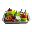 Tea Set Party Pretend Play Kitchen Playset Cups Plate Spoons Kitchen Accessories Gift for Kids Toddler 18pcs/set