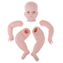 28inch Unpainted Reborn Awake Doll Kits Soft Vinyl Newborn Baby Model DIY Making Accessories
