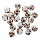 Fashionable Flower Ceramic Porcelain Loose Spacer Beads Charms For Jewelry Making Craft Projects DIY Pack of 20PCS Brown