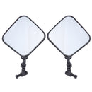 1 Pair Metal Universal Motorcycle Handle Bar End Rearview Side Convex Side Mirrors, Black