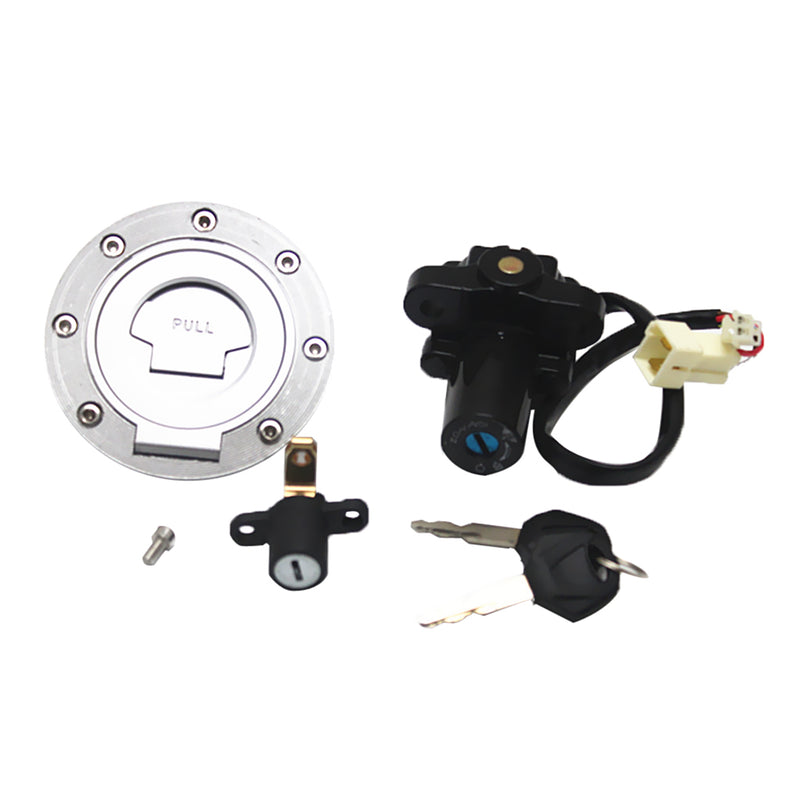 1 Set OF Fuel Gas Cap Ignition Switch Seat Lock WITH 2 Keys For Honda FZ6 Yamaha YZF R1