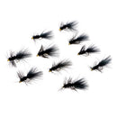10pcs Black Brass Bead Head Woolly Bugger Streamers Fly Fishing Flies Lures