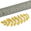 6 x DIY Jewelry Making Filigree Leaf Branch Golden Charm Pendants Home Decor