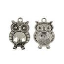 23x35mm Large tibetan Silver Owl Bird Charms Pendants for DIY Jewelry Pack of 10Pcs