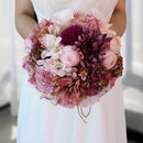 Vintage Wedding Bridal Artificial Carnation Daisy Bouquet Hand Tied Flower