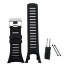 Soft Rubber Wristwatch Bands Strap For SUUNTO Ambit Series Black Replacement
