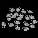 20 Pieces Alloy Vintage Leaf Charms Pendant For Jewelry Making Accessories