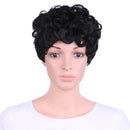 10 Inch Short Wigs for Black Women With Free Wig Cap Synthetic Hair Culry Wig Color Black