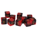 Pack of 10 Dual Colored Six Sided D6 Dice for D&D TRPG Games Red & Black