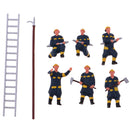6x Fireman Firefighter Painted Model People Figures HO for Layout or Diorama