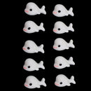 10 Pieces 22mm Dolphin Flatback Resin Embellishment Cabochons Beads Buttons for Dollhouse Accessories Miniature Ornaments Scrapbooking Crafts